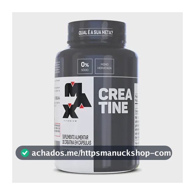 Creatina Max Titanium monohidratada micronizada pura em cápsula Sem sabor de 120 un
