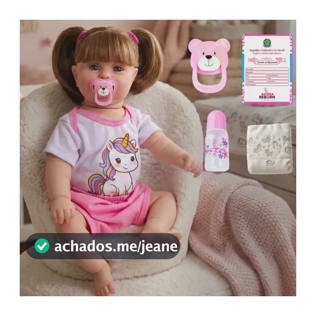 Bebê Boneca Reborn Menina Maddie Unicórnio Corpinho Silicone