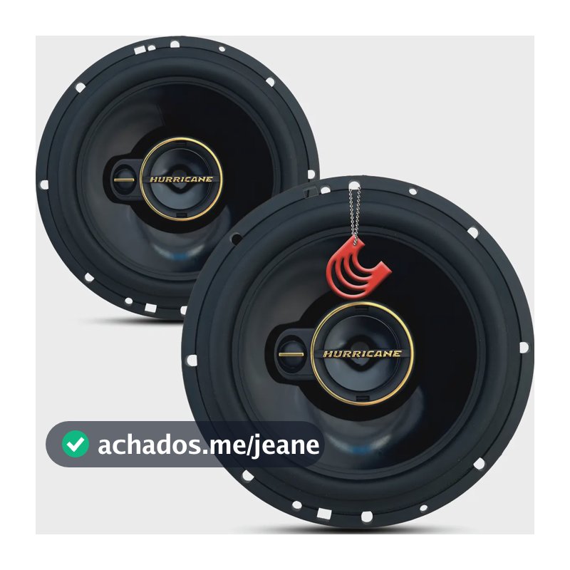 Par Kit Som Alto Falante 6 Polegada Hurricane A6t 120w Porta Preto