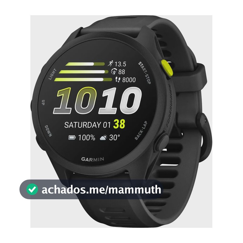 Garmin Forerunner 70 Smartwatch 43mm Gps Preto E Amarelo Preto