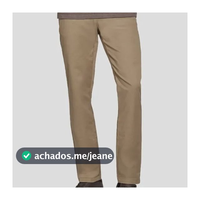 Calca Chino Algodão Premium Básica Caqui