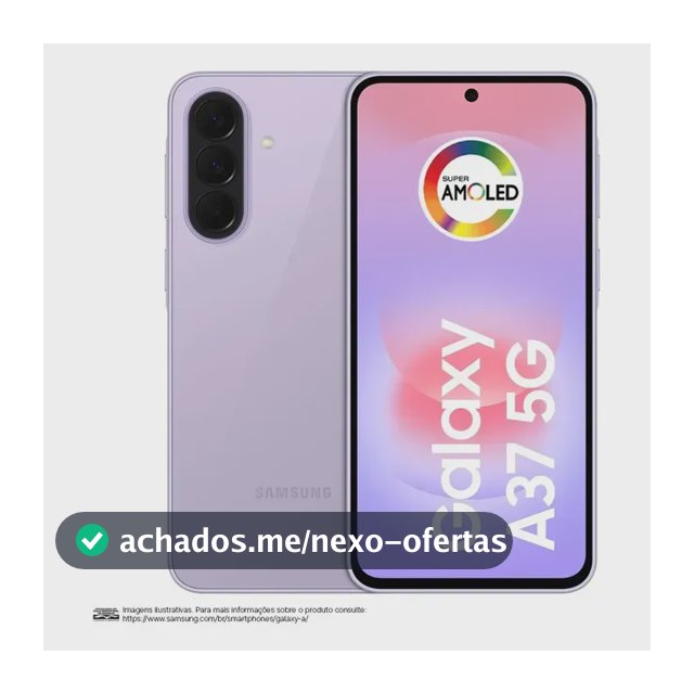 Celular Samsung Galaxy A37 5G 256GB, 8GB RAM, Câmera 50MP