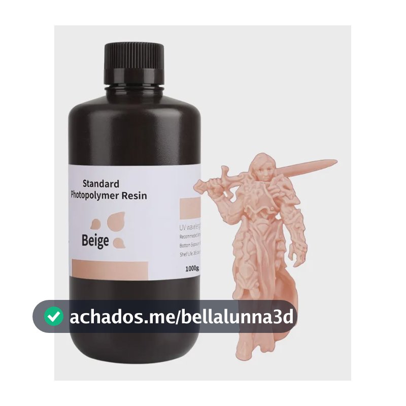 Resina 3D Bege Elegoo 1kg Impressora 3D Alta Precisão