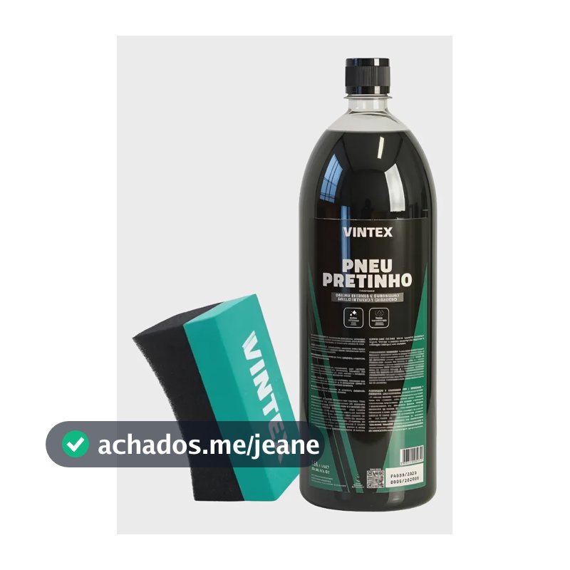 Pneu Pretinho 1,5l Vonixx + Aplicador Pretinho Vintex Preto