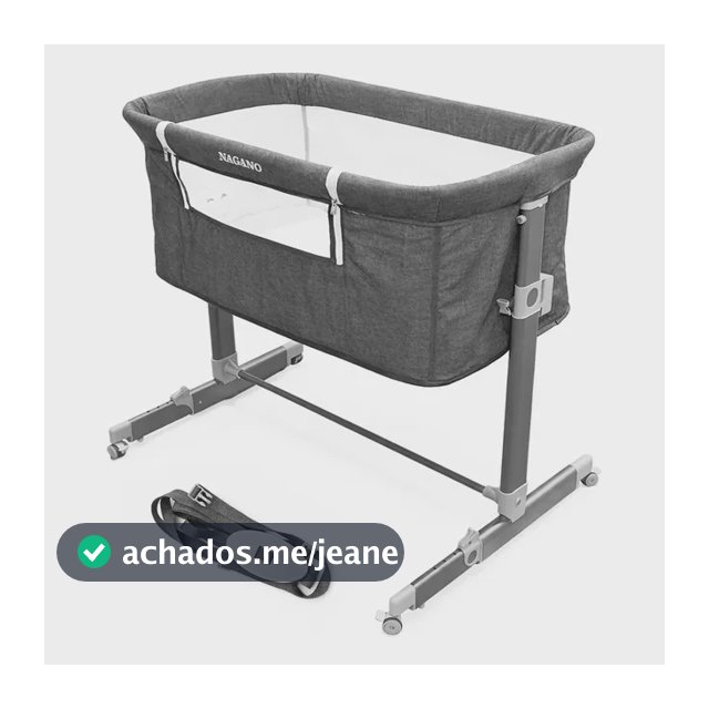 Berço Portátil Moisés Cercado Desmontável Co-bed Bolsa Cinza