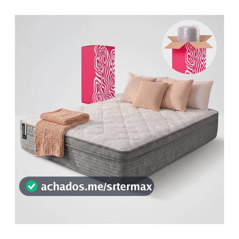 Colchão King Molas Ensacadas a Vácuo 193x203cm Refúgio Cama inBox