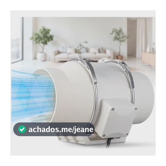 Exaustor Axial In-line Turbo 100mm Cor Branco 110/220v