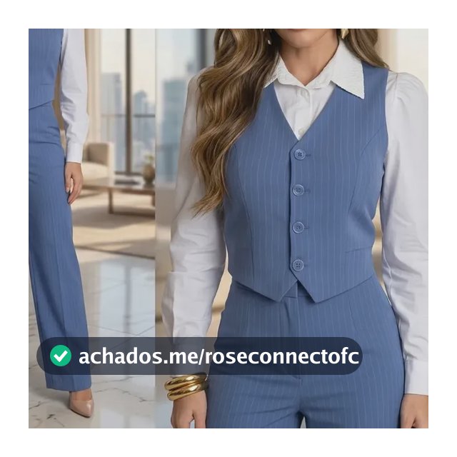 Conjunto Alfaiataria Social Risca De Giz Feminino Elegante