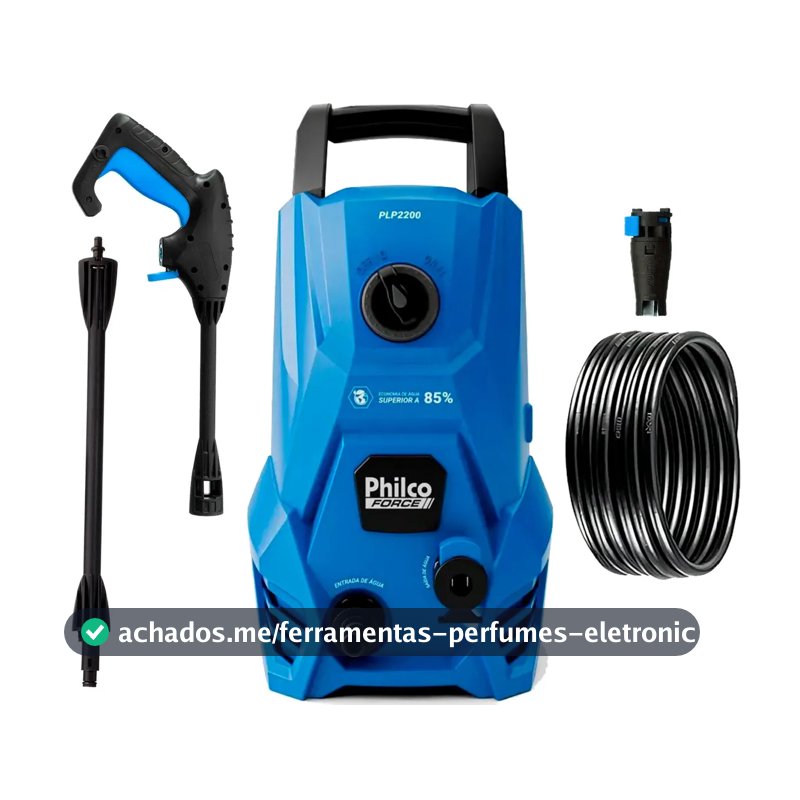 Lavadora De Alta Pressão Jato Compacta Philco Plp2200 1300w 1300 Psi/libras 312l/h Lança Regulável 127v