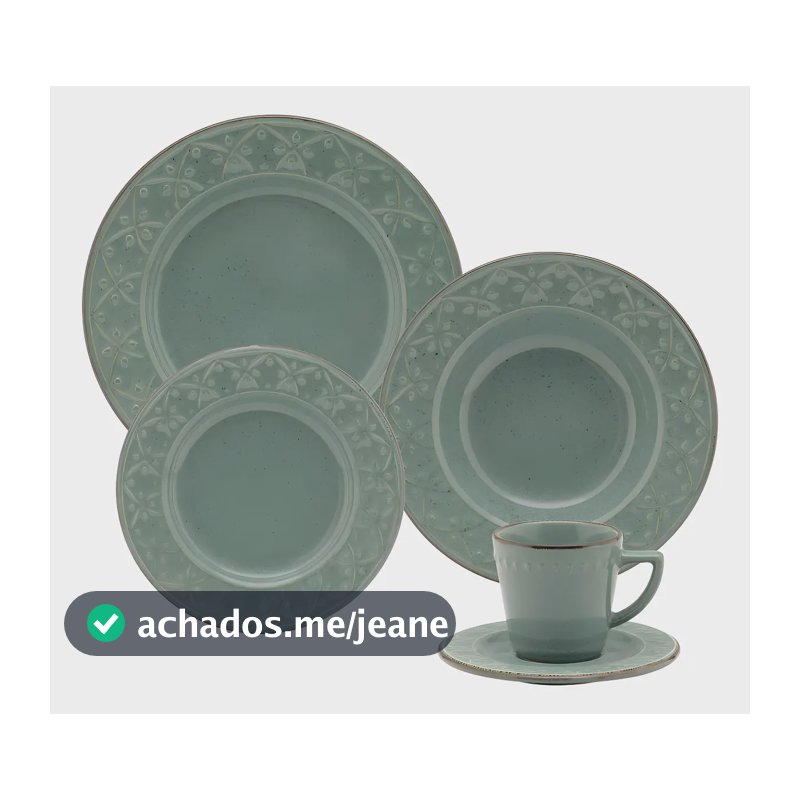 Jogo de jantar Oxford Reagente Mendi de 30 peças verde