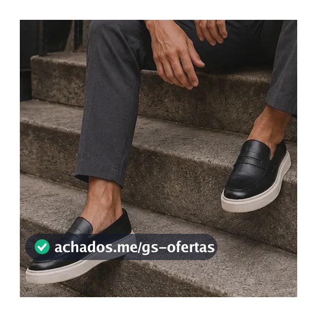 Sapato Loafer Masculino Mocassim Couro Casual Comfort Luxo