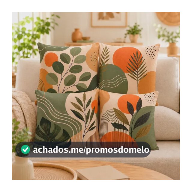 Kit 4 Capas De Almofada 40x40 Moderna Floral Sala De Estar Floral Moderna
