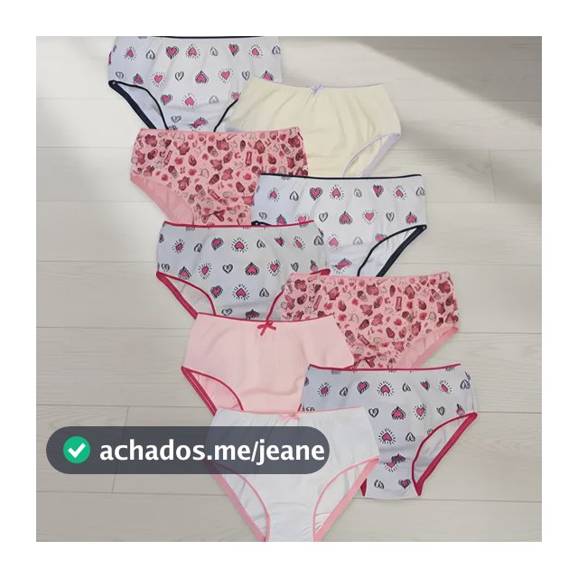 10 Calcinha Infantil Algodão Tradicional Menina Atacado