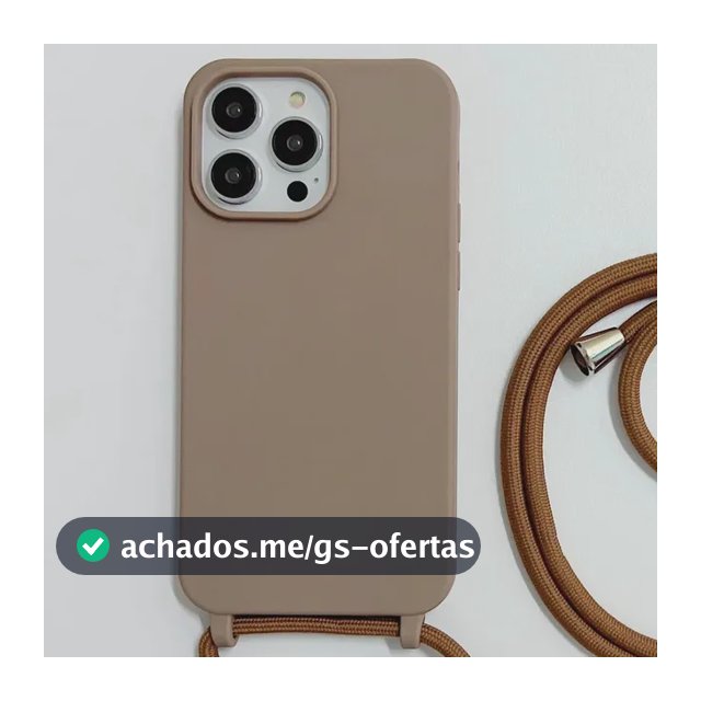 Capa Capinha Silicone Com Alça Cordão P Pescoço Para iPhone