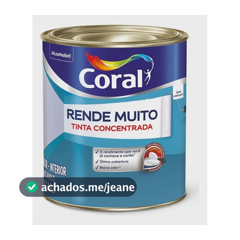 Tinta Rende Muito Coral Cores Variadas 800ml Rosa Bronzeado Fosco