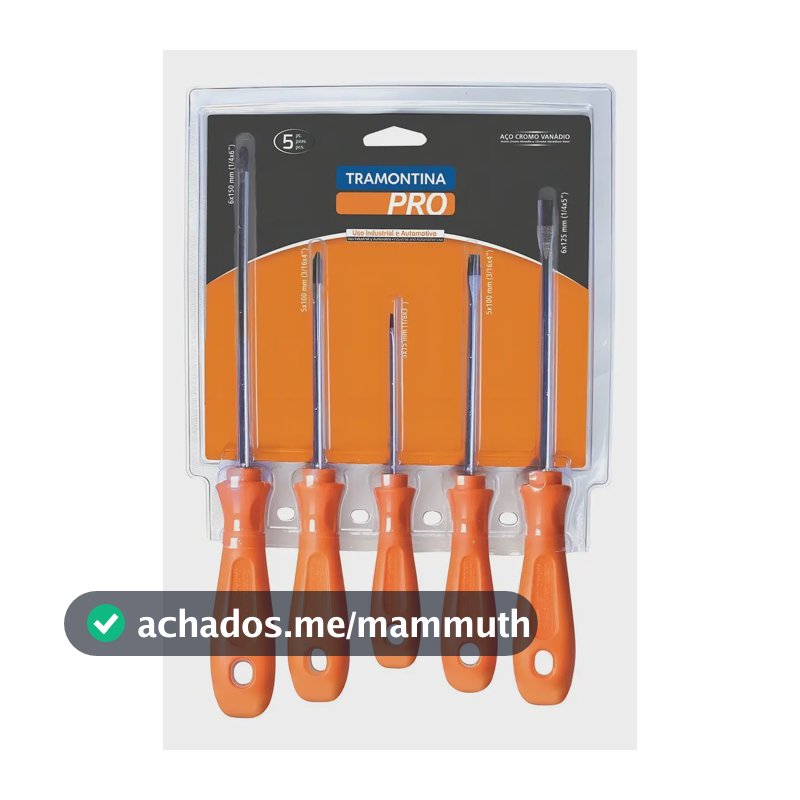 Jogo De Chave De Fenda/phillips 5 Pçs Tramontina Pro