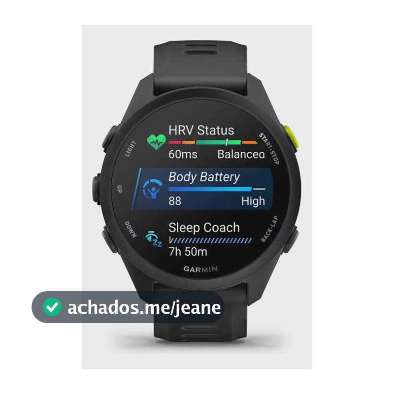 Garmin Relógio Forerunner 70 Preto- 42mm Com Monitor Cardíaco