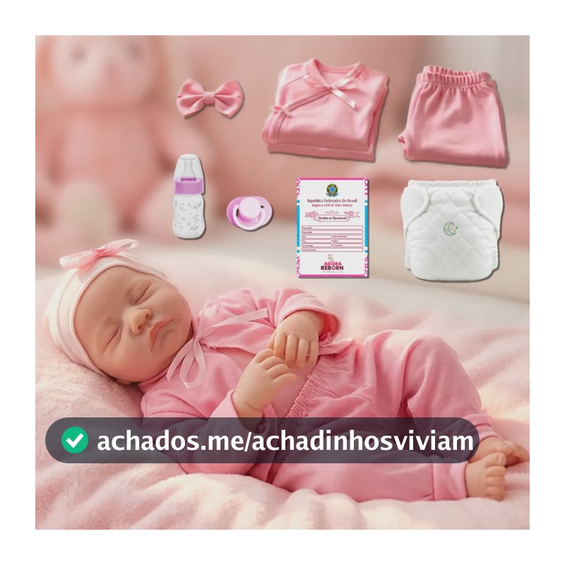 Boneca Reborn Bebê Realista Vinil Siliconado Récem-nascida