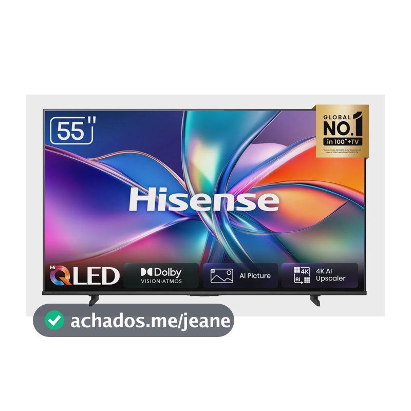 Smart TV Hisense HI-QLED 4K 55" Polegadas com Dolby Atmos, Dolby Gaming e Alexa - 55Q6QV