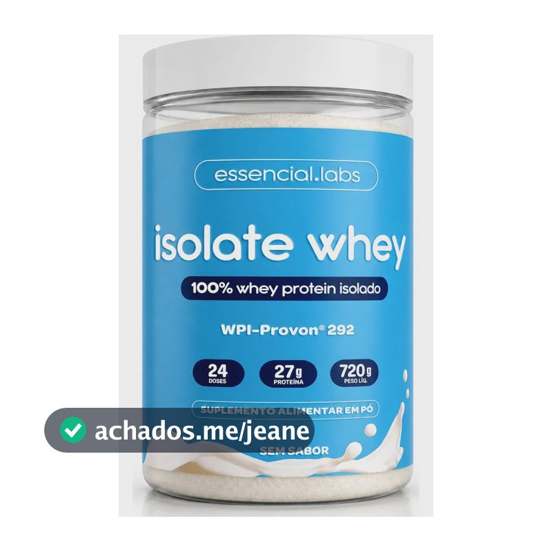 100% WHEY ISOLADO - Sem Sabor - Matéria-Prima Importada GLANBIA (A Melhor Proteína do Mundo) Provon® 292 - 24 Doses