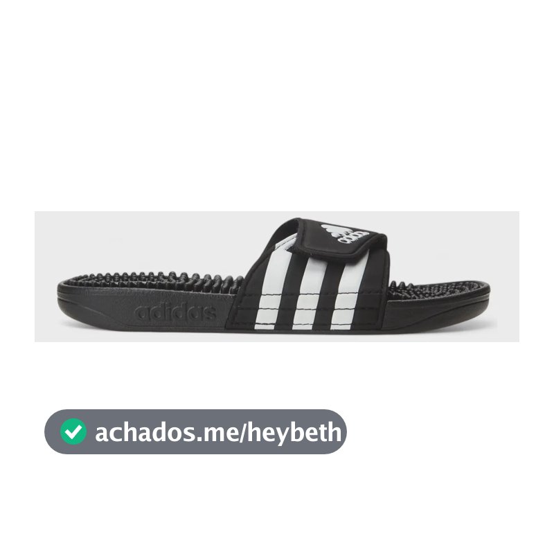 Chinelo Feminino E Masculino Adissage adidas Preto E Branco Liso 42 Br