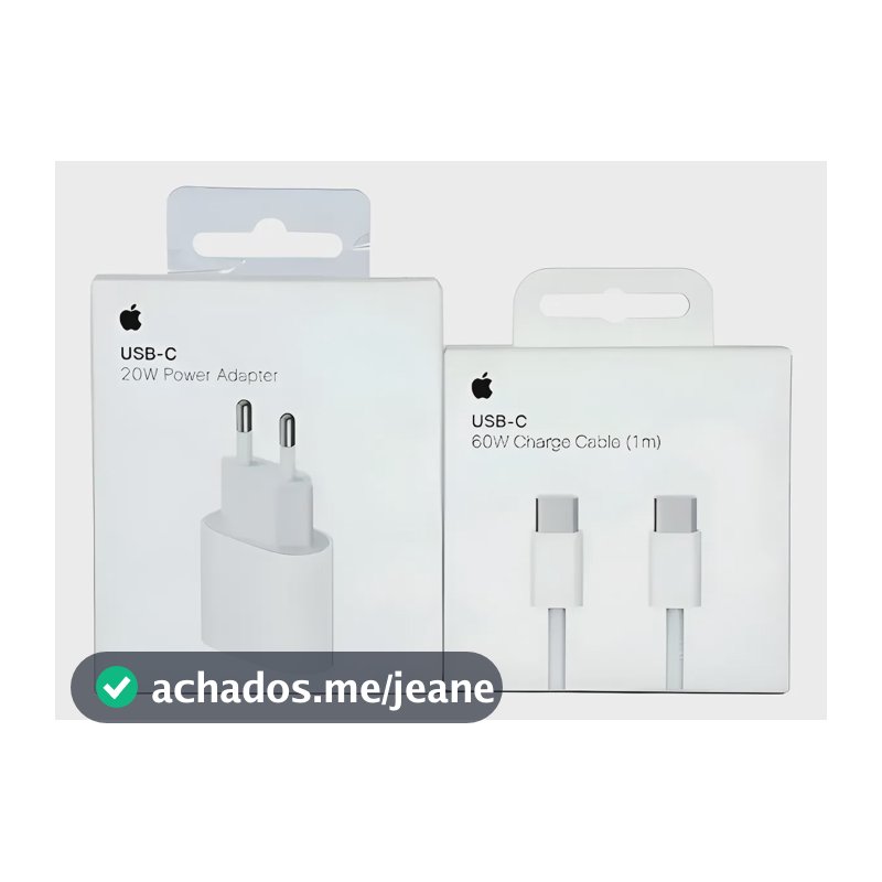 Carregador Apple Original Usb-c Para iPhone 15 16 17 18 Branco