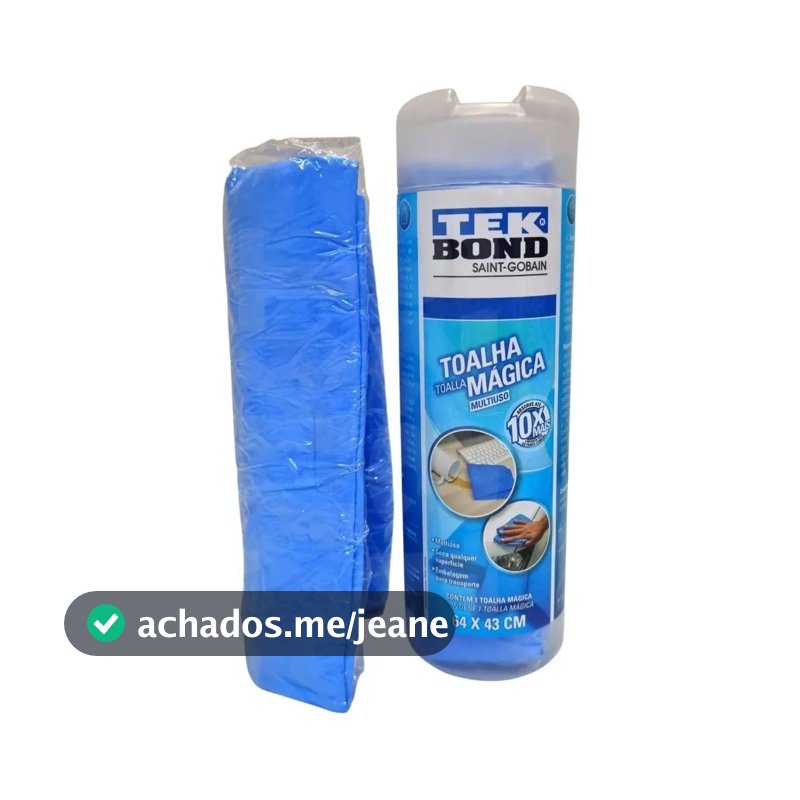 Toalha Mágica Multiuso Tekbond Superabsorvente Microfibra 64x43cm