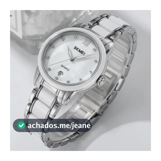 Relógio De Quartzo Feminino Skmei 2175 Com Pulseira De Cerâm Champagne