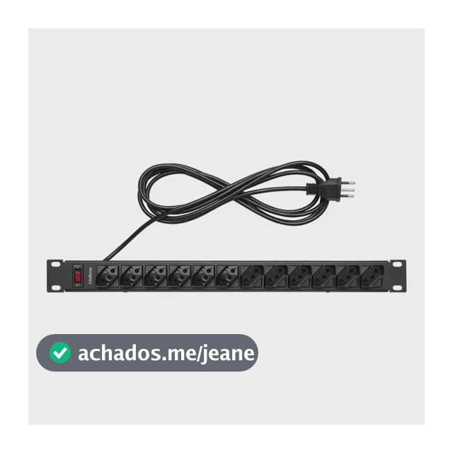 Protetor Eletrônico Com 12 Tomadas Para Rack Epr 212+ Preto Intelbras 110v/220v