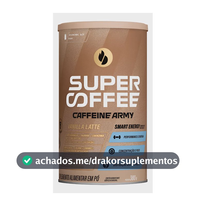 Cafe Funcional Supercoffee Vanilla 380g - Caffeine Army Baunilha Baunilha
