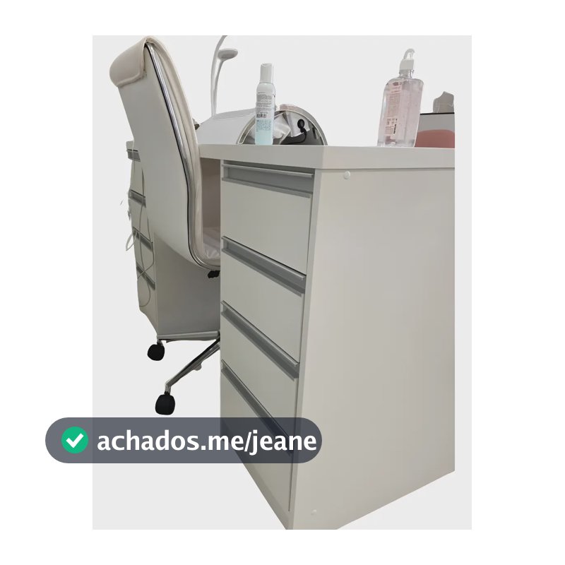Mesa De Manicure 8 Gavetas 100% Mdf - 130x45x75cm