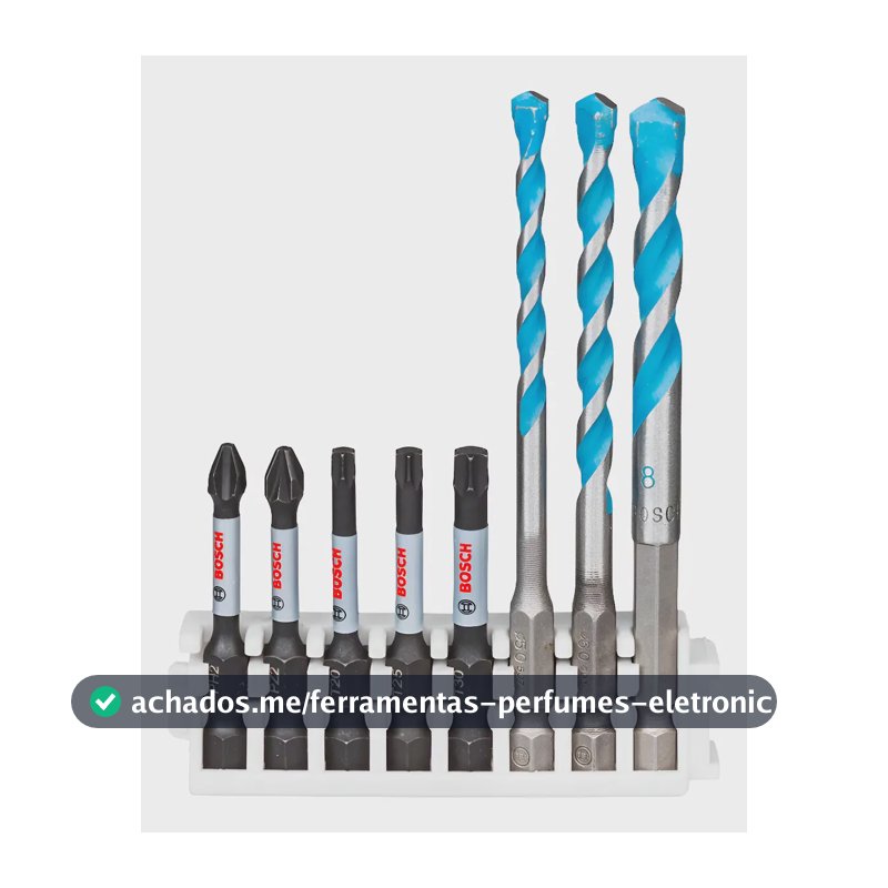 Kit De Pontas E Brocas Bosch Impact Control Com 8 Peças
