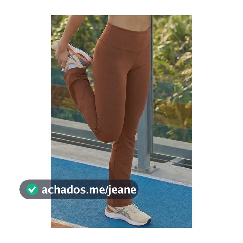 Calça Legging Fitness Flare Polo Wear Marrom-escuro M