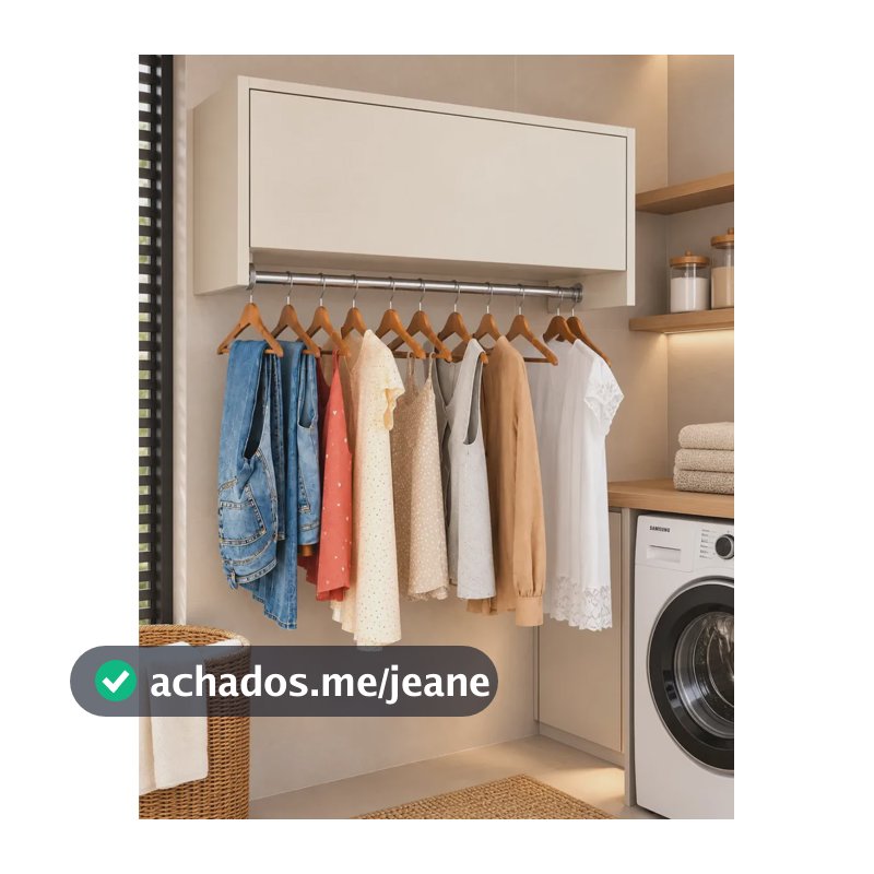 Armário de lavanderia suspenso JM3 Delta Off White