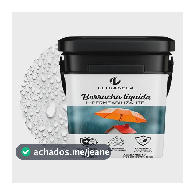 Borracha Liquida Solução Total 18kg Contra Infiltração Laje
