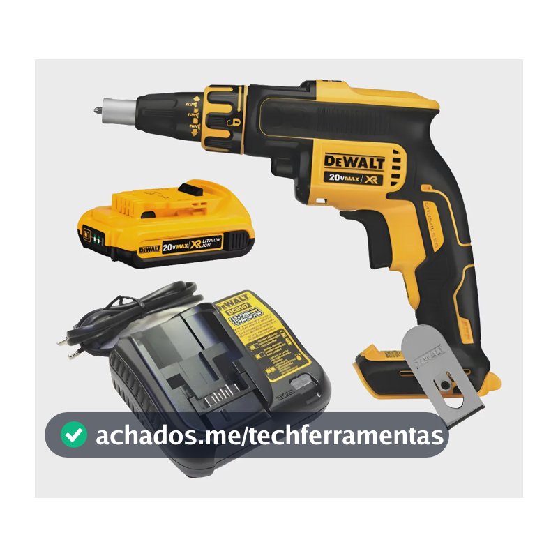 Parafusadeira Drywall Gesso 20v Bateria Dewalt Dcf620 Bivolt Amarelo 20v