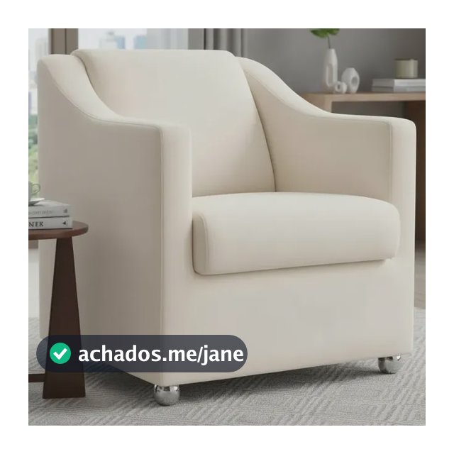 Poltrona Reforçada Para Sala Recepção E Escritório