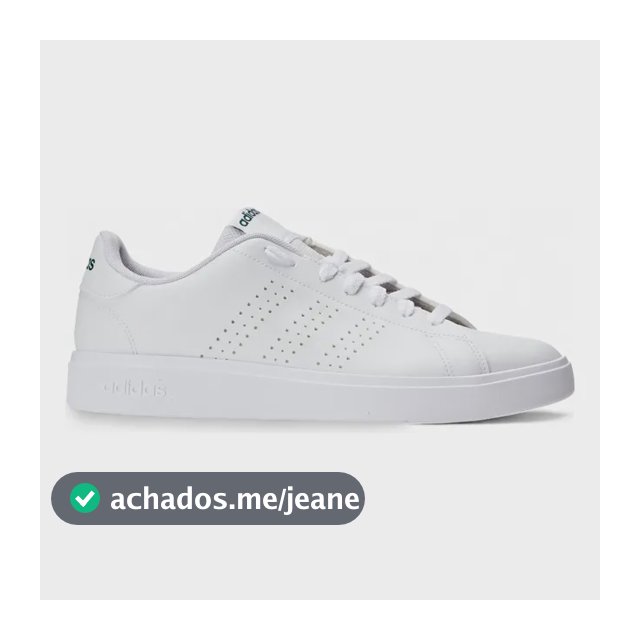 Tênis Casual Masculino Advantage Base 2.0 adidas Branco Liso 39 Br