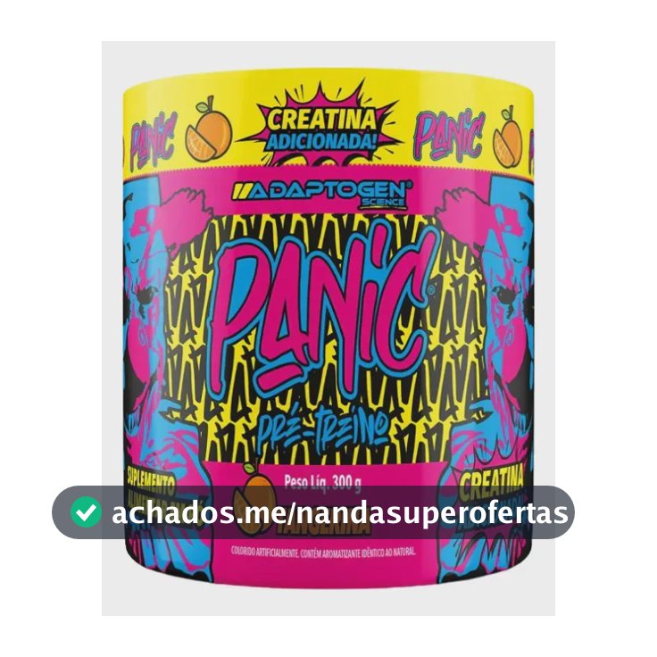 Creatina Adaptogen Panic Pré-Treino em pó sabor Tangerina x 300g