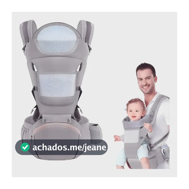 Bolsa Canguru Ergonômico Sling Bebê Comfort Premium Bolsos