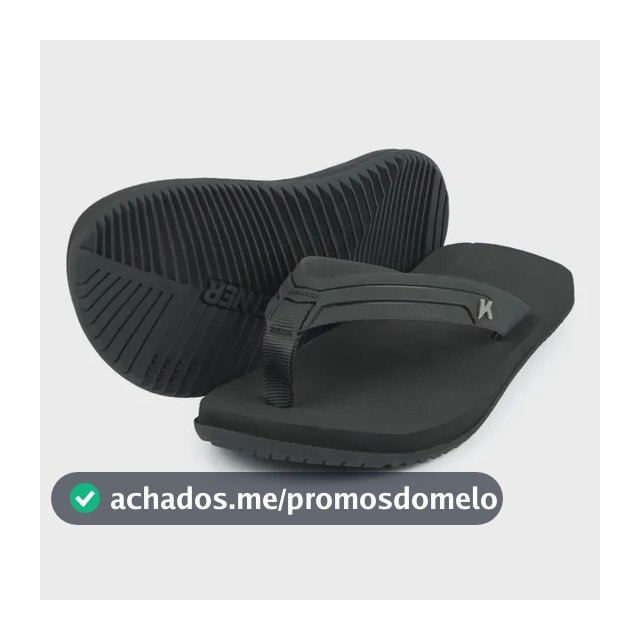 Sandália Kenner Sem Gênero K1 Preto Liso 39