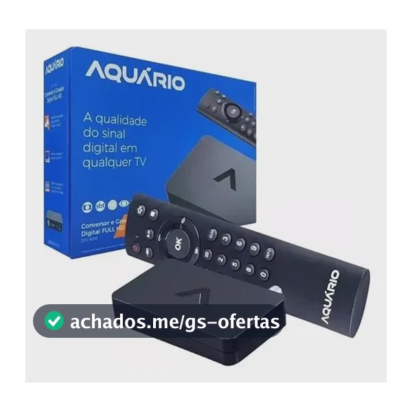 Conversor Digital TV Aberta Aquário DTV-9000 Full HD HDMI