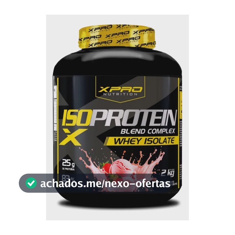 Whey Protein Iso Blend Complex Zero Açúcar 2kg - Xpro Sabor Morango