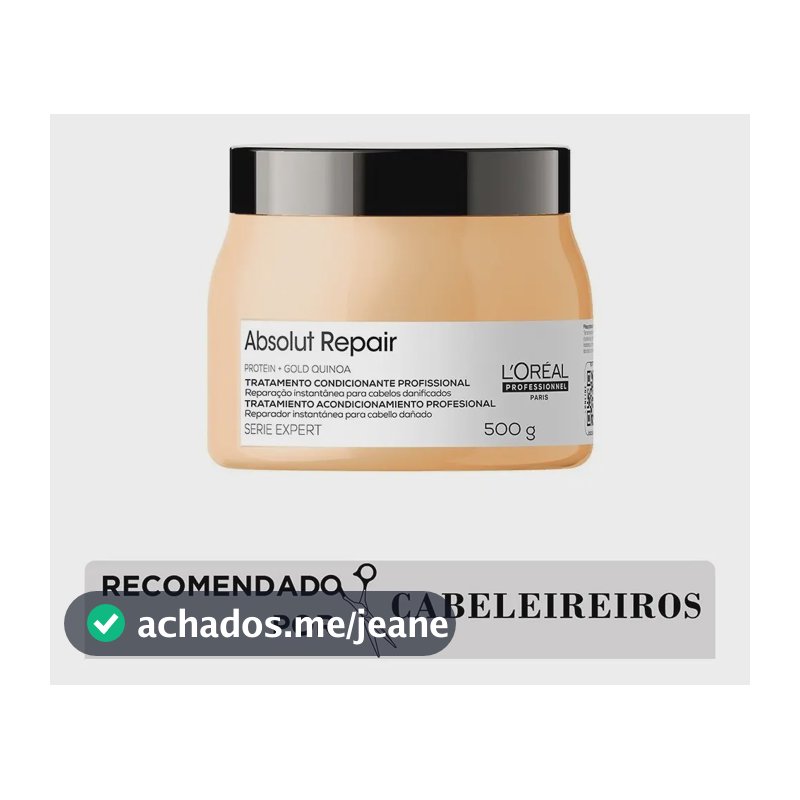 Máscara Loréal Professionnel Absolut Repair 500 Ml Máscara Restauração Proteína + Ômega-9