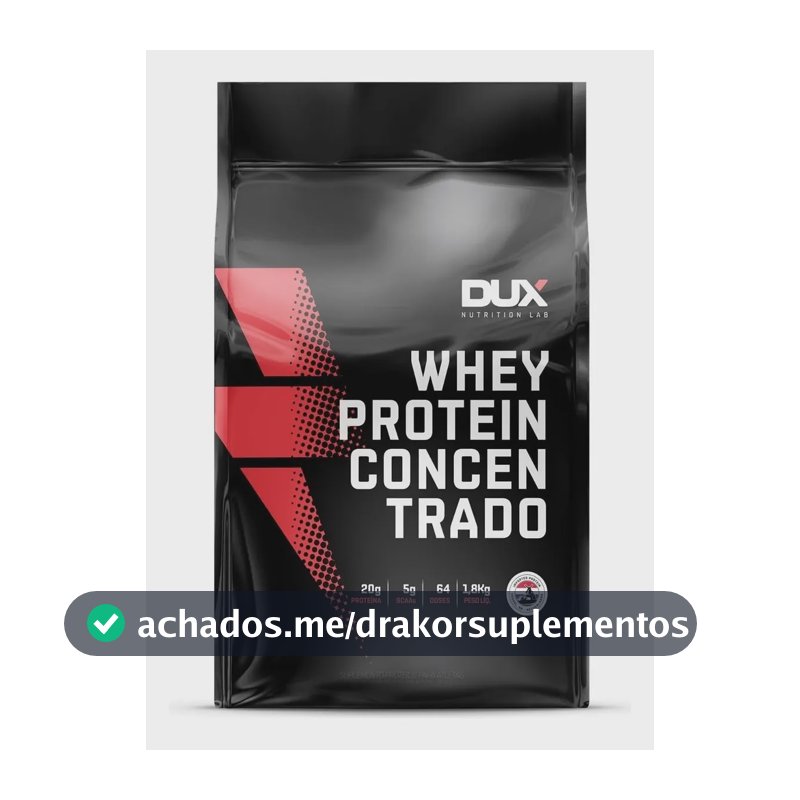 Whey Protein Concentrado - 1,8 Kg Dux Nutrition Sabor Morango