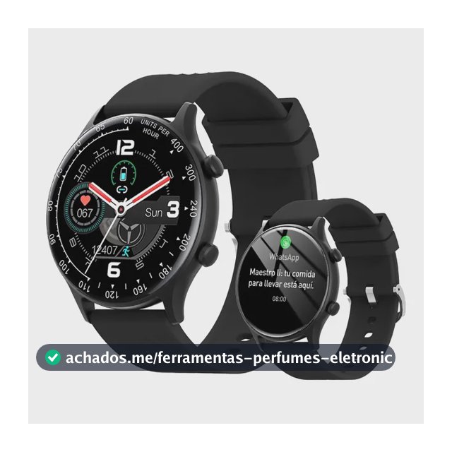 Relógio Inteligente Masculina Esporte Smartwatch Negócio W38 Preto Milanês