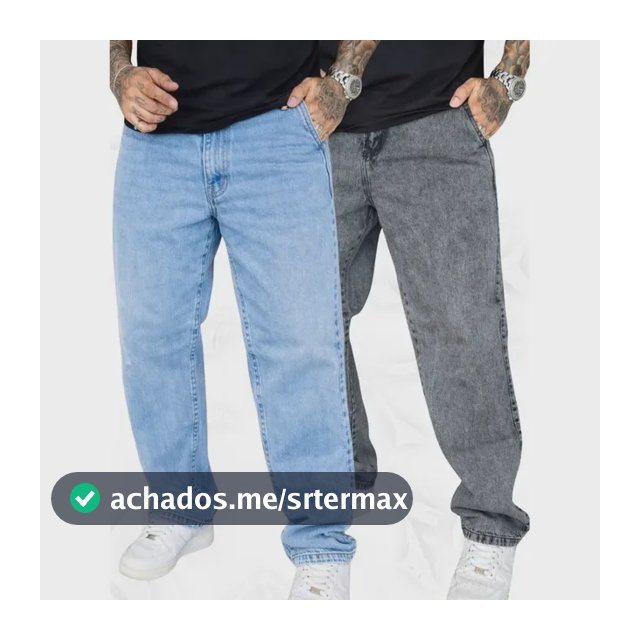 Kit 2 Calças Jeans Masculina Reta Balão Skate Streetwear
