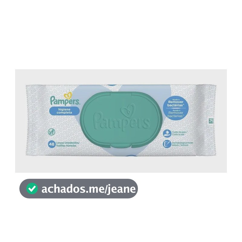 Lenços umedecidos higiene completa pacote 48 unidades Pampers
