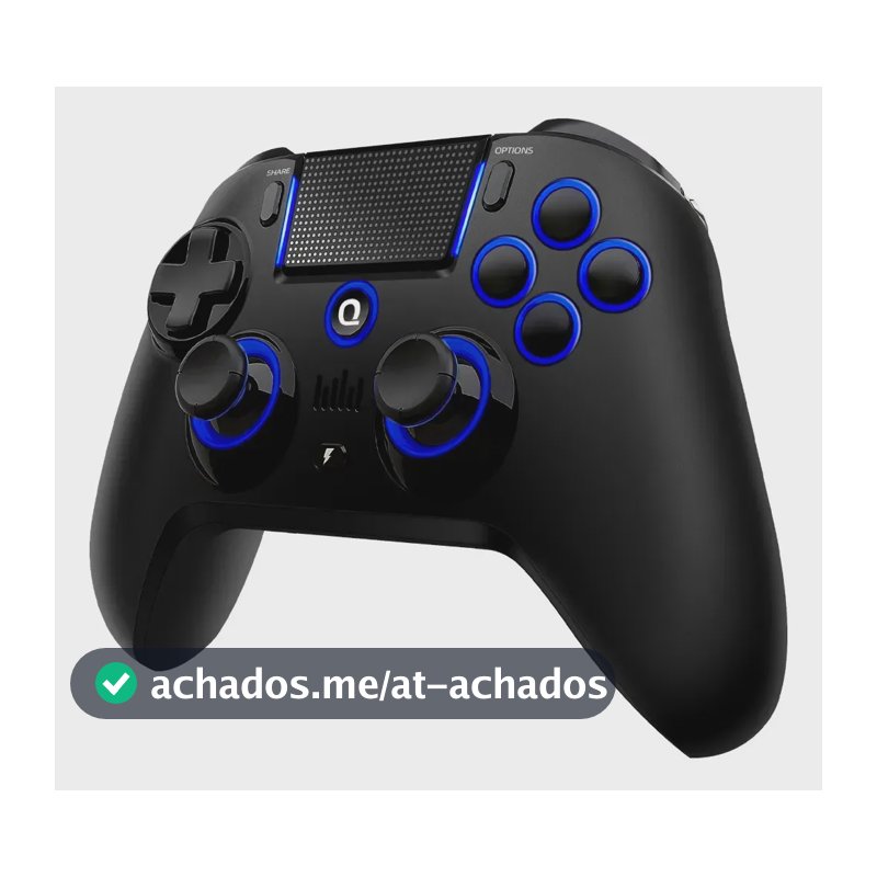 Controle Sem Fio Para Ps4/ Ps3/ Pc Joystick Qrd Spark N5 Para Pc Ios Android Efeito Hall Gamepad Preto