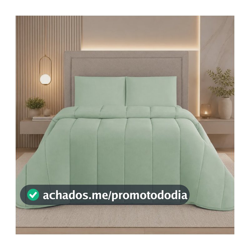 Edredom De Malha 100% Algodão Queen Dupla Face Confortavél Verde Bebê  Edredom Dupla Face Liso Com Acabamento Em Viés
